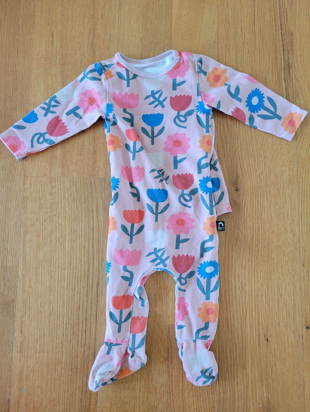 Baby girls size 0-3 months sleep and play - rags one piece